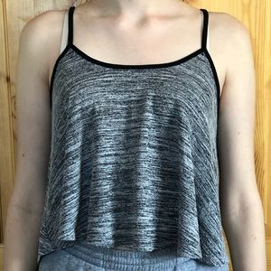 Gray/black tank-top
